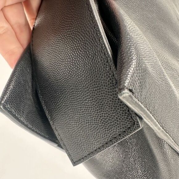 Lia Numa black leather handbag top handle bag satchel made in Italy - Picture 7 of 16